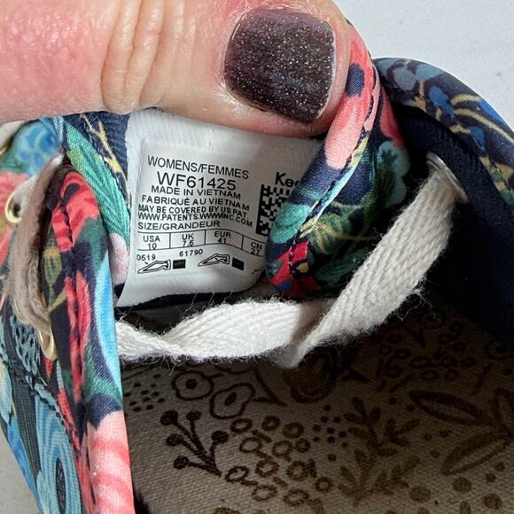 Keds x Rifle Paper Co. Triple Kick Garden Party Sneakers Womens 10 Navy Multi - Picture 10 of 10